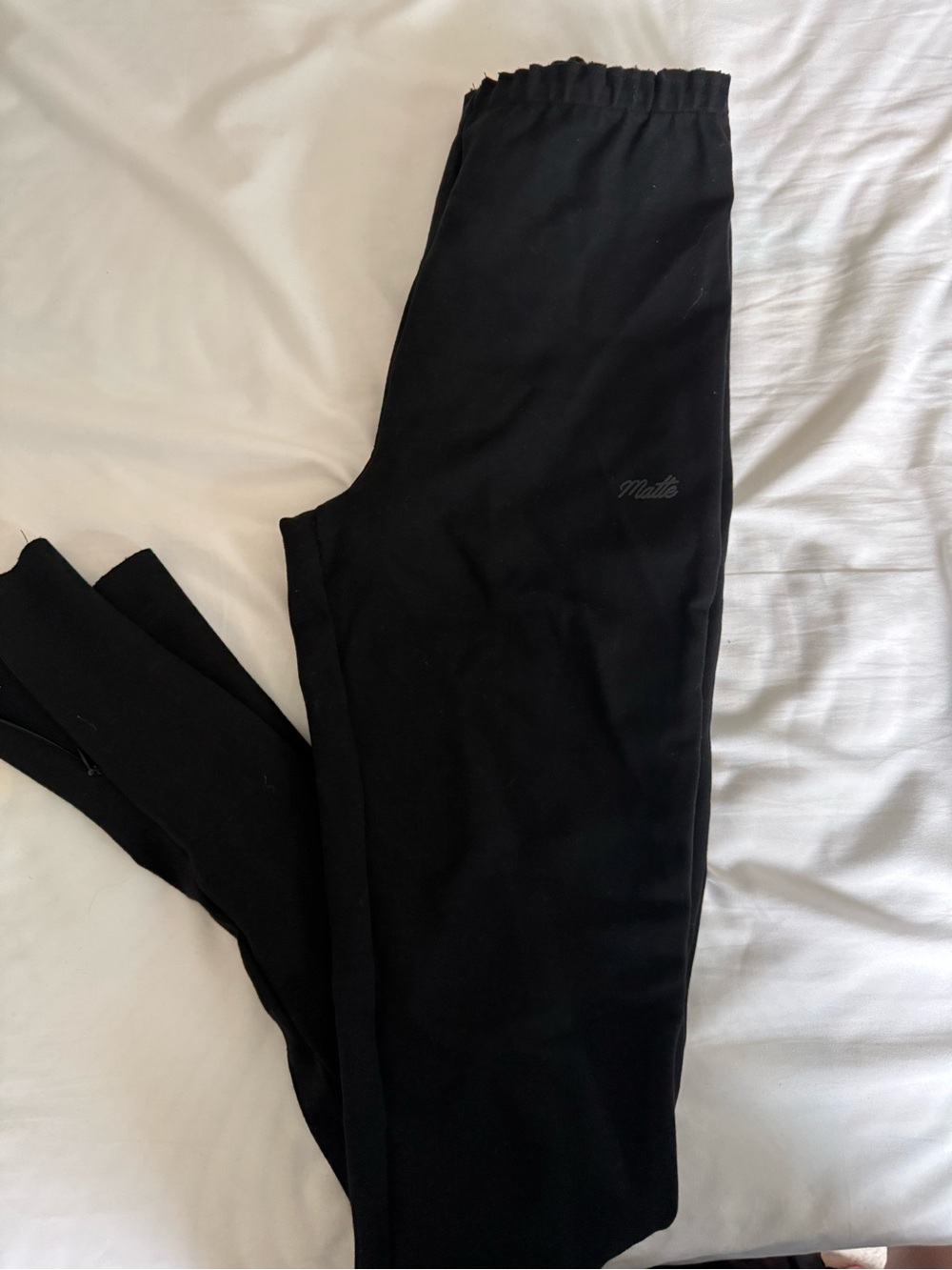 Matte Black Women's Leggings - Slim Fit